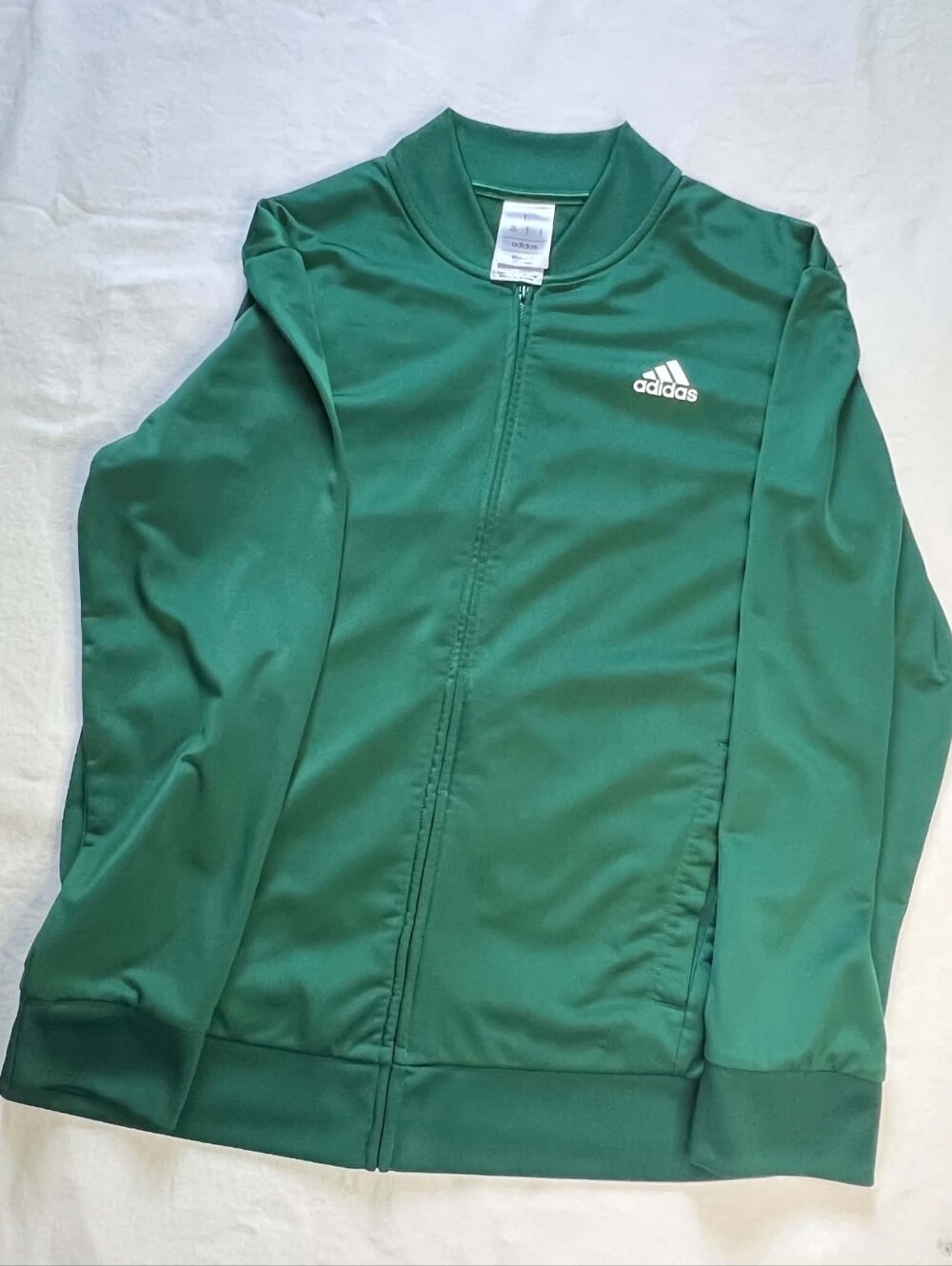 adidas Emerald Green Full-Zip Athletic Jacket